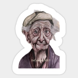 Funny old man Sticker